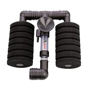 Huijukon, pompa ad aria per acquario con filtri a spugna, dimensioni del serbatoio fino a 133 litri Huijukon Huijukon, pompa ad aria per acquario con filtri a spugna, dimensioni del serbatoio fino a 133 litri