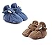 Unisex-Baby Cozy Fleece Booties Anti Slip Bottom Cirb Shoes Plush Boots