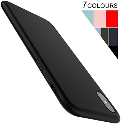 iPhone X Case,XUNDD Liquid Silicone Gel Rubber Case Shockproof Protection with Soft Microfiber Cloth Lining Cushion for Apple iPhone X Black