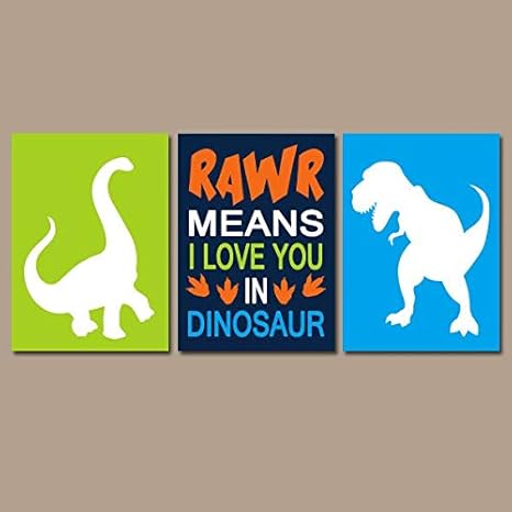 Amazon Com Dinosaur Wall Art Baby Boy Dinosaur Decor Big