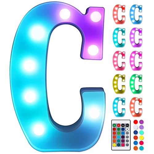 Foaky Colorful LED Letter Lights Remote