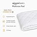 Amazon Basics Hypoallergenic Quilted Plush and Breathable Mattress Topper Pad, 18 Inches Deep, Queen, White
