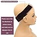 Flexible Lace Wig Grip Band Wig Elastic Bands Women Hair Scarf Velvet Comfort Head Band Adjustable Hook and Loop Fastener with 1 Wig Cap (Brown)