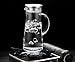 Stylish Glass Pitcher 51 oz / 1500 ml with Stainless Steel Infuser Lid and Spout - Handmade Iced Tea Maker for Hot Cold Water, Milk, Juice, Coffee or other Beverage