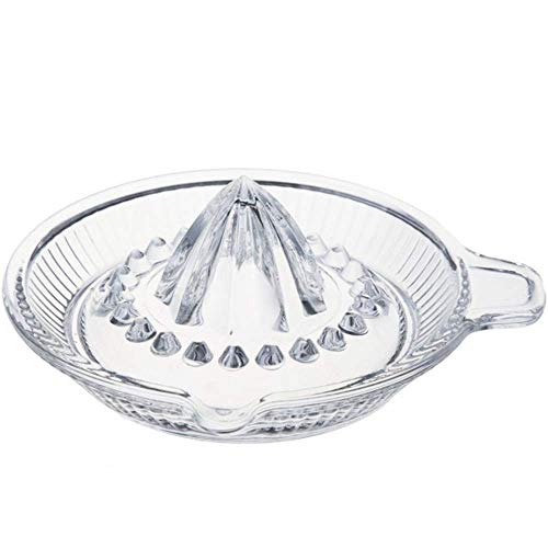 Crystal Lemon Squeezer Citrus Juicer, Extractor Manual Hand with Handle and Pour Spout, Heavyweight Crystal Glass