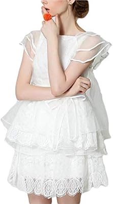 short white fluffy dress