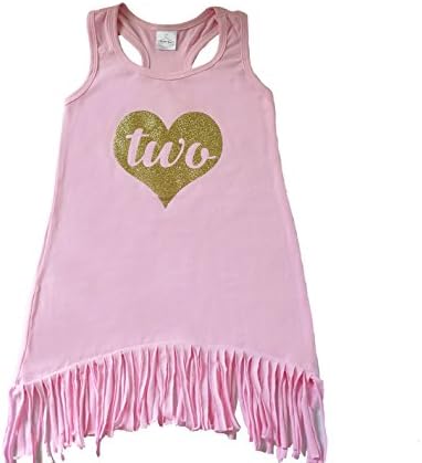 Baby Girl Second Birthday Outfit Girl, Pink Fringe Dress