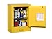 Justrite 890200 Sure-Grip EX Galvanized Steel 1 Door Manual Flammables Mini Safety Storage Cabinet, 17" Width x 22" Height x 8" Depth, 1 Adjustable Shelf, Yellow primary