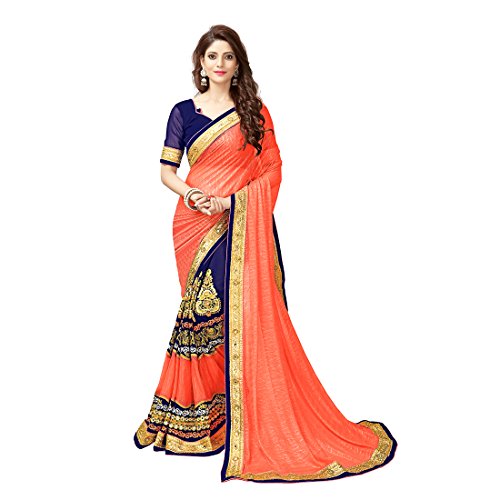 Li Te Ra Women's Designer Lycra Embroidered Saree