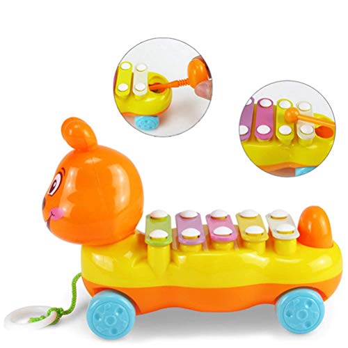 Mini Cartoon Caterpillar Xylophone Toy Hand Knock Glockenspiel Piano Toy Musical Instrument Educational Music Toy Kids Gifts - Thumbnail 5