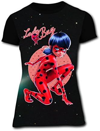 3D Miraculou-Ladybug National Hot Design Women Sleeve T-shirt Tee S