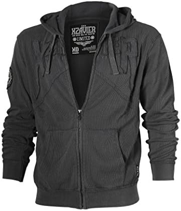 Xzavier Men's Thermal Zip Up Hoodie Jersey Lining Jacket
