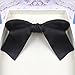 Coromose Women Girls Cute Large Big Satin Hair Hair Clip Boutique Ribbon Bow (Black)