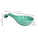 MyGift® Turquoise Ceramic Spoon Rest with Dot Design, Countertop Cooking Spoon and Ladle Holder