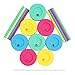 Regular Mouth Lids + Straws (Pink, Teal, Yellow & Blue, 8 Pack)