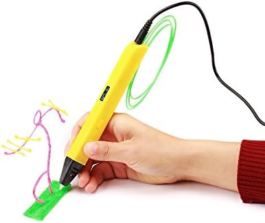 3D Printing Pen Doodle Printer Pen With LED / OLED Screen 4th Generation Newest Technology V4 RP800A Lightweight Portable Compatible with Power Bank + FREE 3 Packs of ABS Filament Colors Total 30Ft