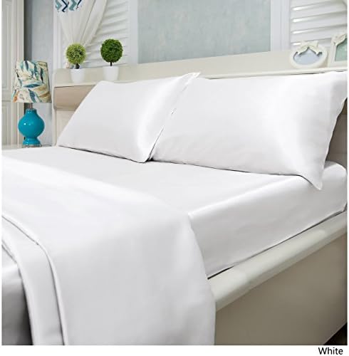 Silver Orchid Wyman Super Soft Deep Pocket 4-piece Satin Sheet Set Whtie 3 Piece Twin