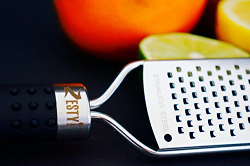 image for ZESTY Citrus Lemon Zester & Cheese Grater - Great for Lemon, Lime, Gin