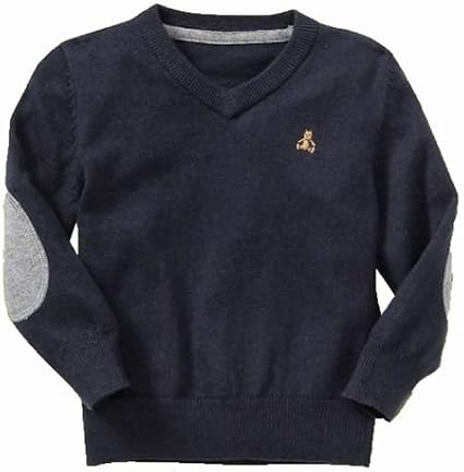 Amazon Gap ギャップ Baby Gap Kids ｖネック スパン ニット セーター 長袖 肘パット付き ネイビー 月齢 1歳半 2歳 3歳 並行輸入品 18 24m 1歳半 2歳 ネイビー トレーナー パーカー ベビー マタニティ 通販