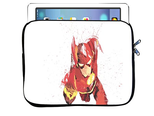 egeek amz Comic Book Hero Watercolor Design 8.5x11 inch Neoprene Zippered Tablet Sleeve Bag by for iPad, Kindle, Tab, Note, Air, Mini, Fire