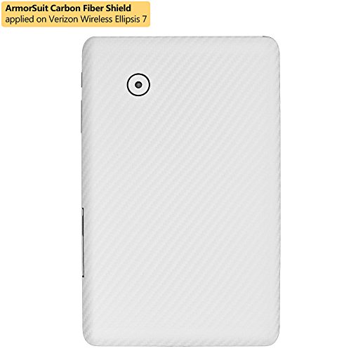 ArmorSuit MilitaryShield - Verizon Ellipsis 7" Screen Protector + White Carbon Fiber Full Body Skin Protectorw/ Lifetime Replacements