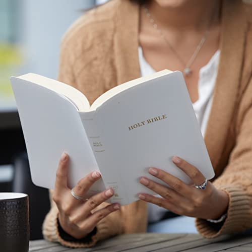 KJV Holy Bible: Gift and Award, White Leather-Look, Red Letter, Comfort Print: King James Version