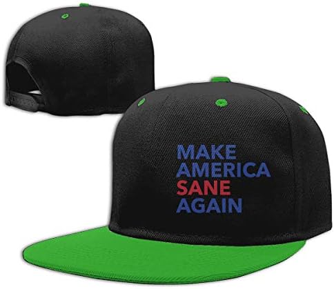 YEPARK Make America Sane Again Unisex Cotton Hip Hop Flat Brim Caps Fashion Baseball Adjustable