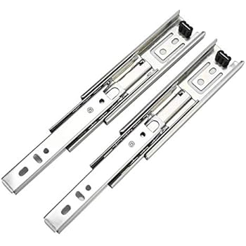 extension drawer slides 2pcs bearing ball metal telescopic zerodis cabinets section runners 5in mount side closets slider rail guide