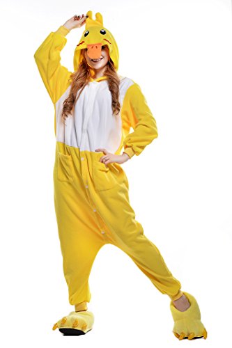 NEWCOSPLAY Duck Costume Sleepsuit Adult Pajamas