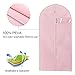 Breathable Garment Bag For Storage And Travel, Hanging Clothes Covers With Full Zipper and Clear Window, 23.6X43.3 Inch Protector Suit Cover For Dresses Suits Jacket Shirt Coats (3 Pink)