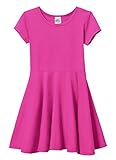 City Threads Big Girls' Cotton Short Sleeve Skater Party Twirly Dress (7-16)