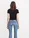 Simple Retro Women's Cotton Short Sleeve Round Neck Crop Top