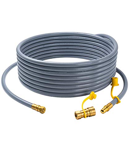 GASPRO 24 Natural Gas Hose with 3/8 Male Flare Quick Connect/Disconnect for BBQ Gas Grill-Fits Low Pressure Appliance-CSA