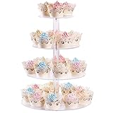 Cupcake Stand, 4-Tier Round Acrylic Cupcake Display