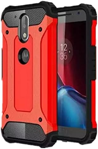Armer Case for Moto G4 Case/G4 Plus, Arroker Motorola Moto G4/G4 Plus TPU + PC Dual Layer Back Protector,Hybrid Cover for Motorola Phone Moto G4 /G4 Plus 1 Pcs(Red)