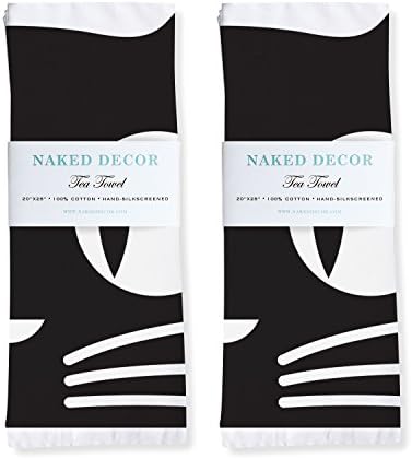 Set of 2 Big Eyes Cat Tea Towels