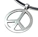 JUICY ACCESSORIES BY JUICY SKIN CARE Peace Sign Love Necklace (M - Pewter For Man)