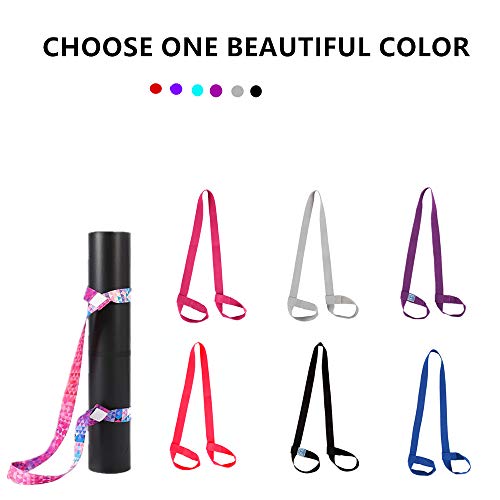 Yoga Mat Strap, Adjustable Sling Carrier and Yoga Mat Straps for Carrying, Doubles Holder As Yoga Strap for Stretching, Durable Cotton Straps Set Mats (Mat Not Included) - Thumbnail 5