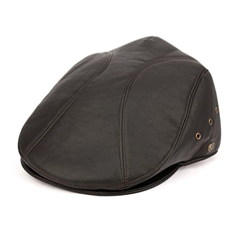 Epoch hats Fuax Leather Ivy Cap (S/M (57CM), Brown)