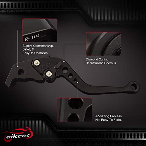 image for aikeec Motorcycle CNC Brake and Clutch Levers Short Adjustable Brake C