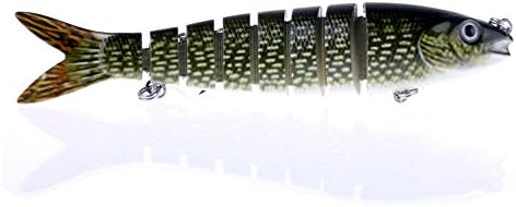 Bylan Multi Jointed Life-like Swimming as Life Fish Swimbait Hard Fishing Lure Bass Bait 7#