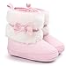 Ecosin(TM) Baby Bowknot Keep Warm Soft Sole Snow Boots Crib Prewalker Shoes Toddler