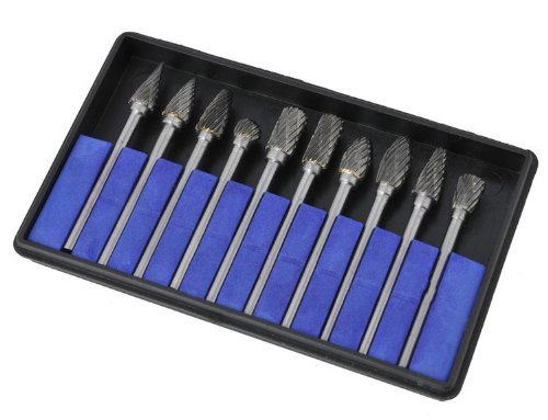 eBoTrade 10 Pieces Tungsten Carbide Rotary Burr SET 1/8