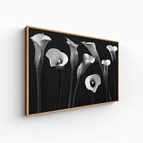 Canvas Wall Art for Living Room, Bedroom Monochrome Plants Framed Canvas Prints for Home Decoration Ready to Hang - 16x24 inches