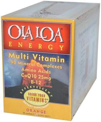 2 Packs of Ola Loa Products Energy Multi Vitamin - Orange - 30 Packet