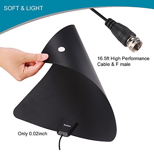 TV-Antenna-Sumasun-50-Miles-Indoor-HDTV-Antenna-for-Digital-TV-with-Detachable-Amplifier-Signal-Booster-165FT-High-Performance-Coaxial-Cable-Upgraded-Version-Better-ReceptionBlack