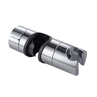 Labkiss Universal 18-25MM O.D. Adjustable Hand Shower Rail Head Bracket Holder for Slide Bar Slider Clamp Bathroom Replacement, ABS Chrome Plated (black)