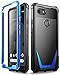 Google Pixel 3 Case, Poetic Guardian [Scratch Resistant Back] Full-Body Rugged Clear Hybrid Bumper Case with Built-in-Screen Protector for Google Pixel 3 Blue