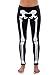 Tipsy Elves Black Skeleton Bones Mid Waisted Halloween Leggings Size Large