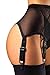 sofsy 6-Strap Retro High Waist Mesh Garter Belt | Suspender Lingerie for Women's Thigh High Stockings with Metal Clips